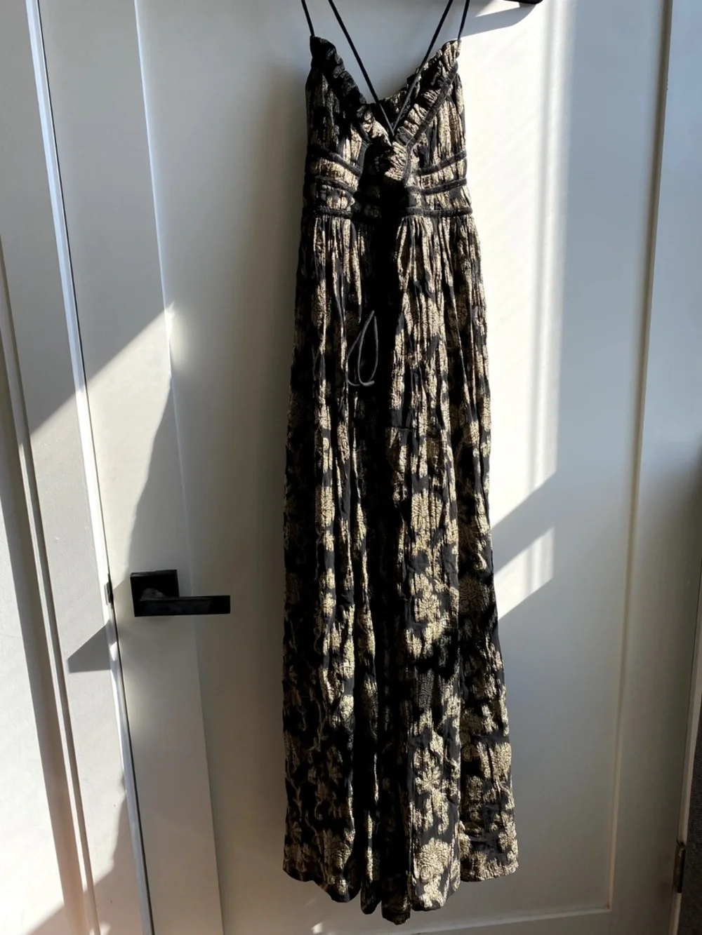 ✨free people black and gold backless Maxi Dress✨ - Picture 4 of 5